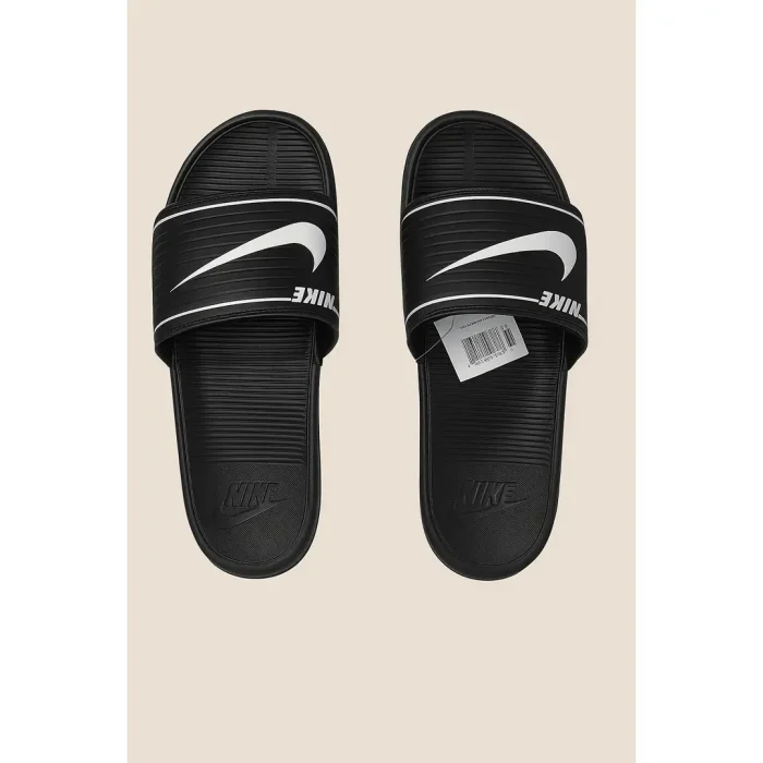 NIKE ALL GREY BLACK TICK SLIDE V2 WITH BOX