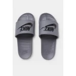 NIKE GREY BLACK TICK SLIDE V2 WITH BOX