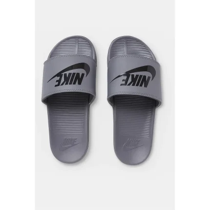 NIKE GREY BLACK TICK SLIDE V2 WITH BOX