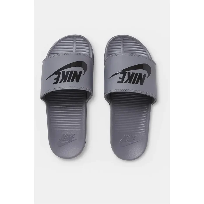 NIKE GREY BLACK TICK SLIDE V2 WITH BOX