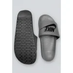 NIKE GREY BLACK TICK SLIDE V2 WITH BOX