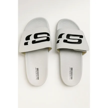 SKECHERS CREAM HYPER BURST SLIDE WITH BOX