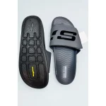 SKECHERS ALL GREY HYPER BURST SLIDE WITH BOX