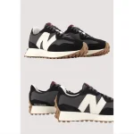 NEW BALANCE 327 BLACK-WHITE AND MINERAL RED