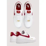 NIKE AIR FORCE 1 LOW WHITE-RED SHOES